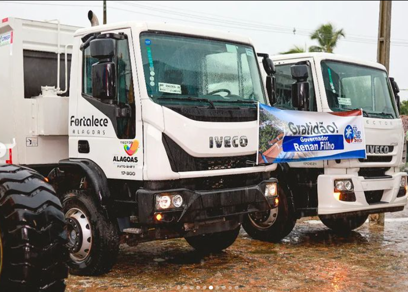 Caminhão compactador e caminhão pipa reforçarão as ações da Prefeitura