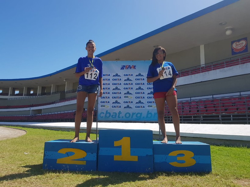 Thaylane e Tiele ganharam o Bronze no Sub 16 de Peso e Salto em Altura